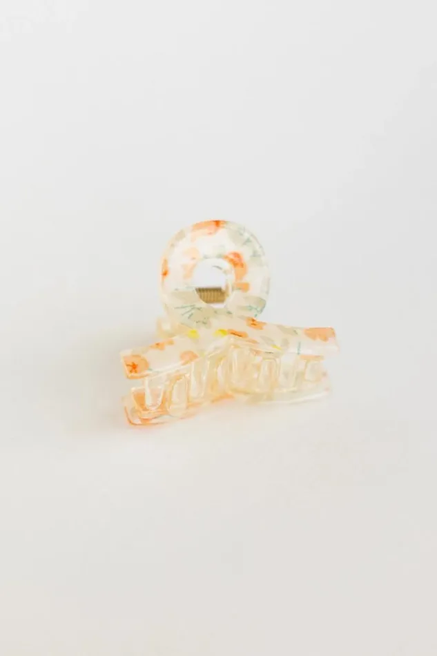 Bohme Hair Accessories Floral Claw Clip In Peach Peach 8211 Women