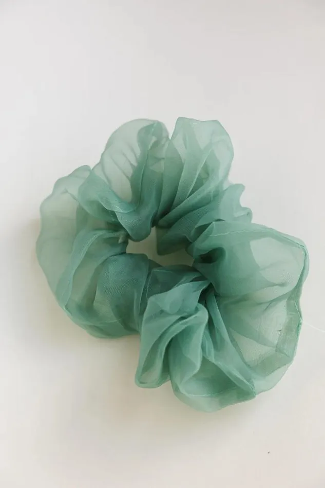 Bohme Hair Accessories Organza Oversized Scrunchie In Green Green 8211 Women