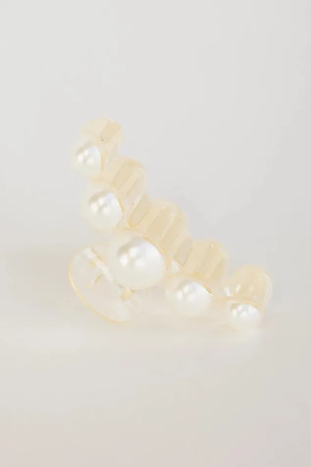 Bohme Hair Accessories Oversized Pearl Claw Clip In Large White 8211 Women