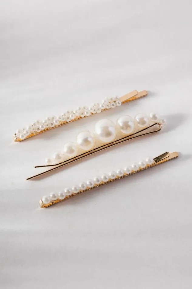 Bohme Hair Accessories Pearl Bobby Pin Set White 8211 Women