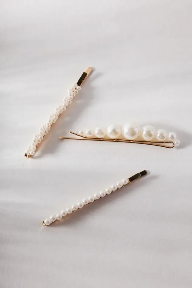 Bohme Hair Accessories Pearl Bobby Pin Set White 8211 Women