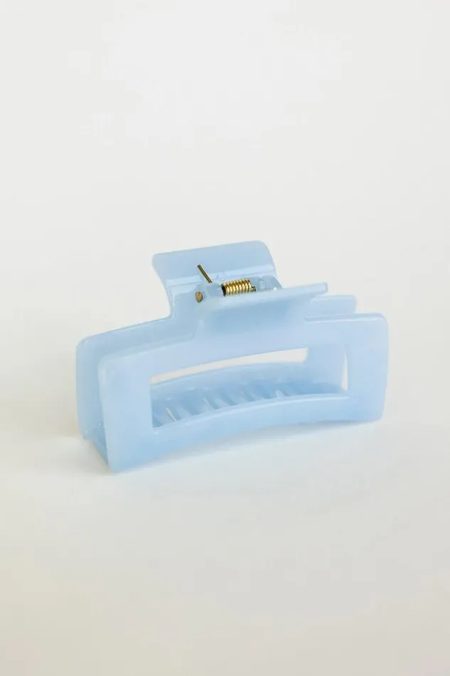 Bohme Hair Accessories Translucent Rectangle Claw Clip In Blue Blue 8211 Women