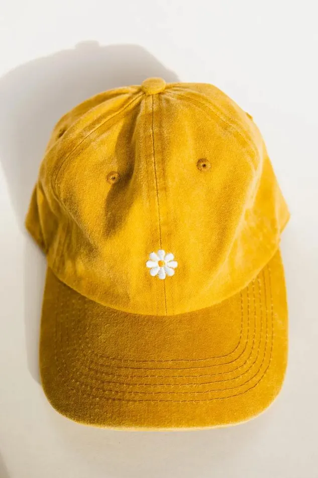 Bohme Hats and Caps Daisy Baseball Cap In Mustard Mustard 8211 Women