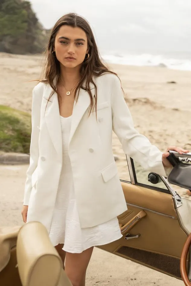 Bohme Jackets and Blazers Gianna Blazer 8211 FINAL SALE Ivory 8211 Women Bohme Jackets and Blazers Gianna Blazer 8211 FINAL SALE Ivory 8211 Women