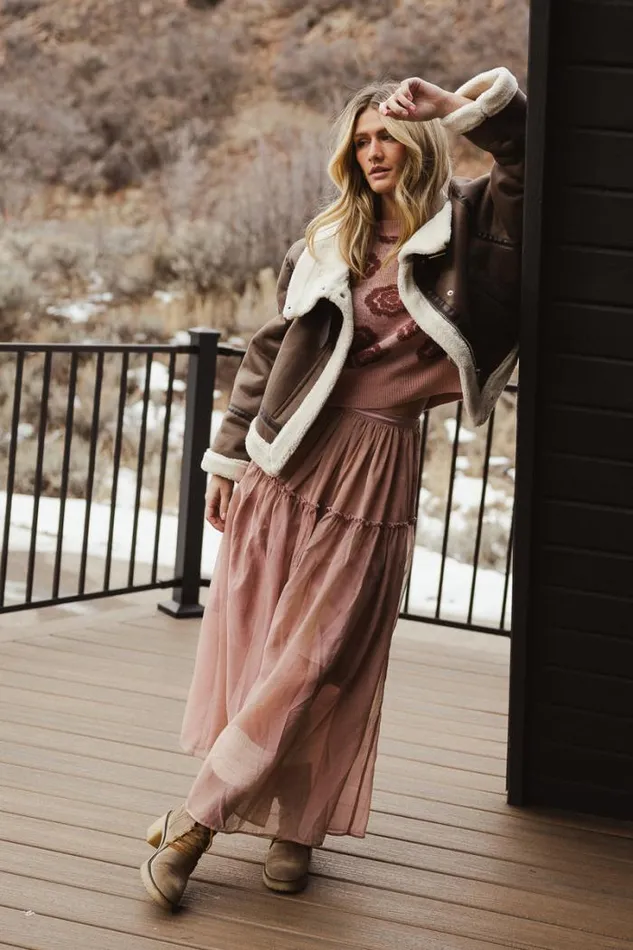 Bohme Jackets and Blazers Mountain Peaks Moto Jacket Mocha 8211 Women