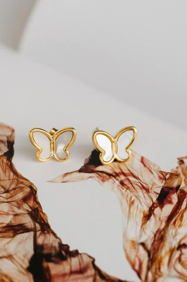 Bohme Jewelry Jade Butterfly Earrings Gold 8211 Women Bohme Jewelry Jade Butterfly Earrings Gold 8211 Women