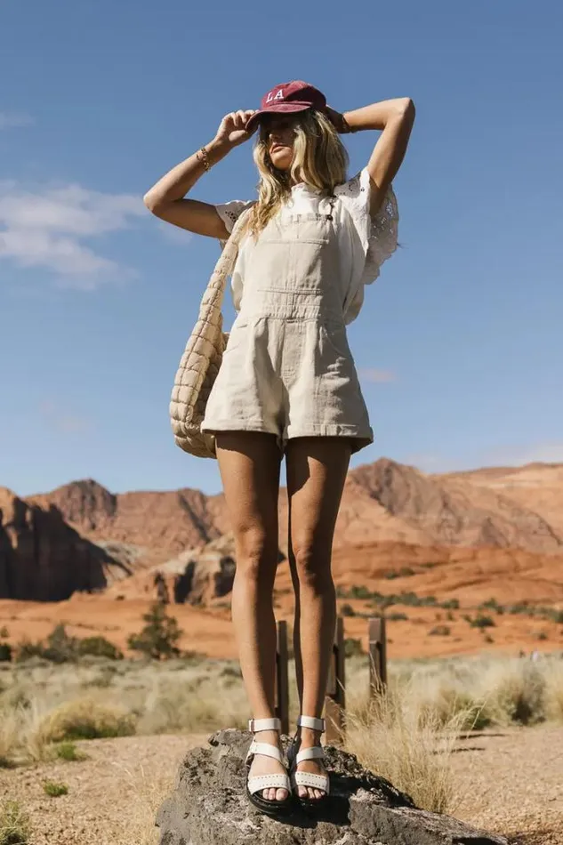 Bohme Jumpsuits and Overalls Fawn Shortalls In Ecru Ecru 8211 Women