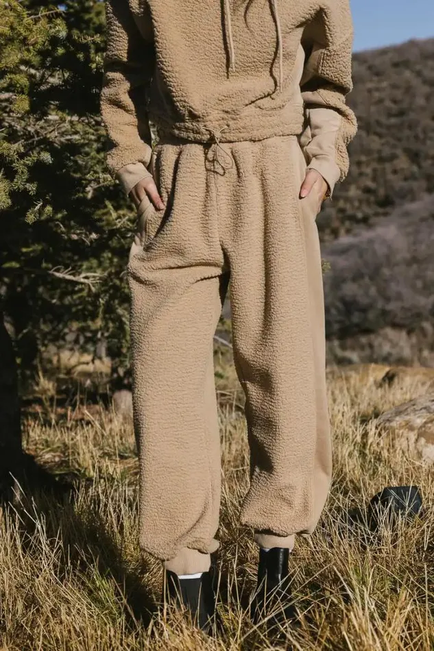 Bohme Loungewear Callie Sherpa Joggers In Camel Camel 8211 Women Bohme Loungewear Callie Sherpa Joggers In Camel Camel 8211 Women