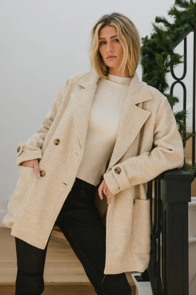 Bohme Outerwear Ava Wool Blend Jacket In Tan Tan 8211 Women
