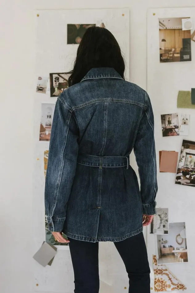 Bohme Outerwear Baker Cargo Denim Jacket Dark Wash 8211 Women Bohme Outerwear Baker Cargo Denim Jacket Dark Wash 8211 Women