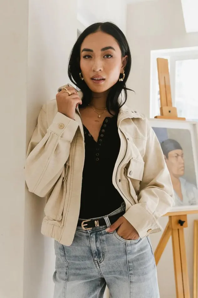 Bohme Outerwear Esme Lightweight Jacket In Natural 8211 FINAL SALE Natural 8211 Women Bohme Outerwear Esme Lightweight Jacket In Natural 8211 FINAL SALE Natural 8211 Women