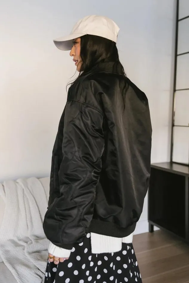 Bohme Outerwear Madilyn Bomber Jacket In Black Black 8211 Women