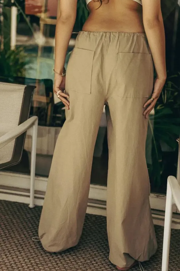 Bohme Pants Charlie Parachute Pants In Khaki 8211 FINAL SALE Khaki 8211 Women Bohme Pants Charlie Parachute Pants In Khaki 8211 FINAL SALE Khaki 8211 Women