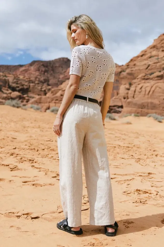Bohme Pants Delaney Wide Leg Pants Oatmeal 8211 Women