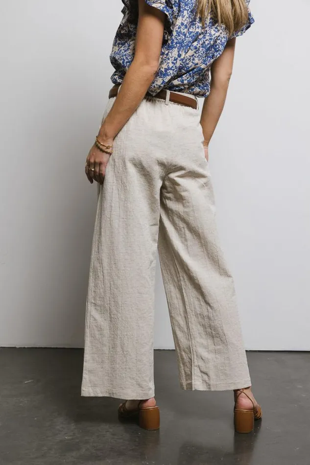 Bohme Pants Delaney Wide Leg Pants Oatmeal 8211 Women
