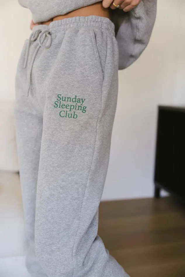 Bohme Pants Sunday Sleeping Club Graphic Sweatpants Grey 8211 Women