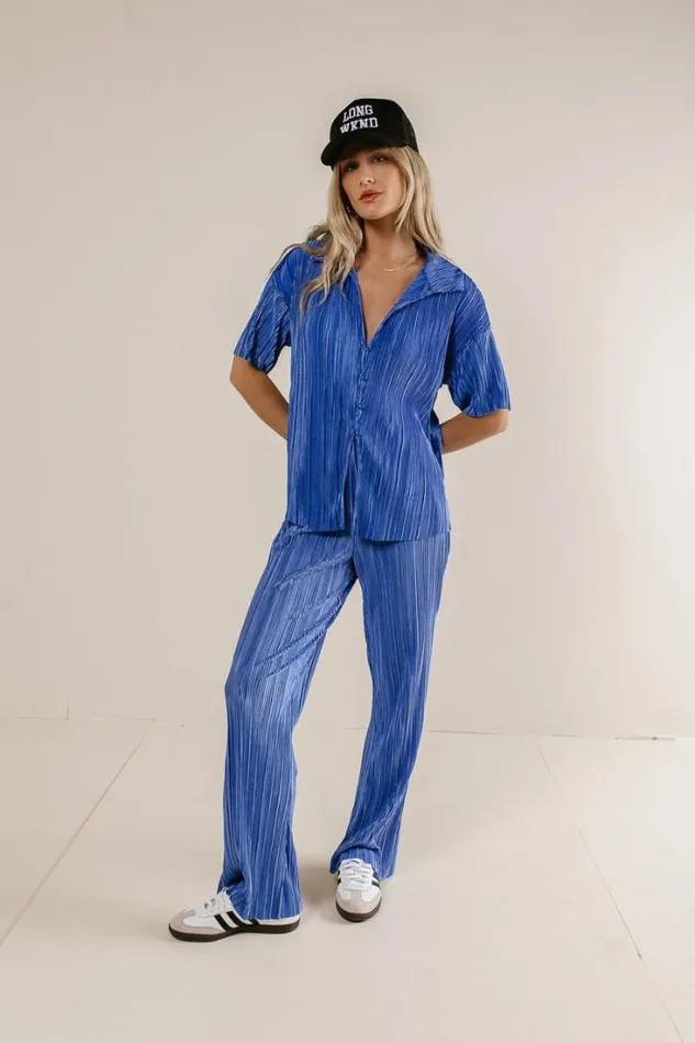 Bohme Sets Clara Ribbed Pants In Blue Blue 8211 Women Bohme Sets Clara Ribbed Pants In Blue Blue 8211 Women