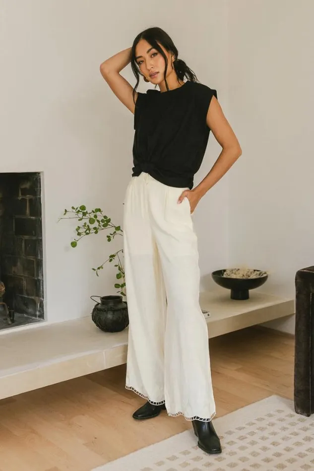 Bohme Sets Katniss Embroidered Pants In Cream Cream 8211 Women