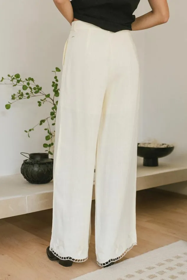 Bohme Sets Katniss Embroidered Pants In Cream Cream 8211 Women