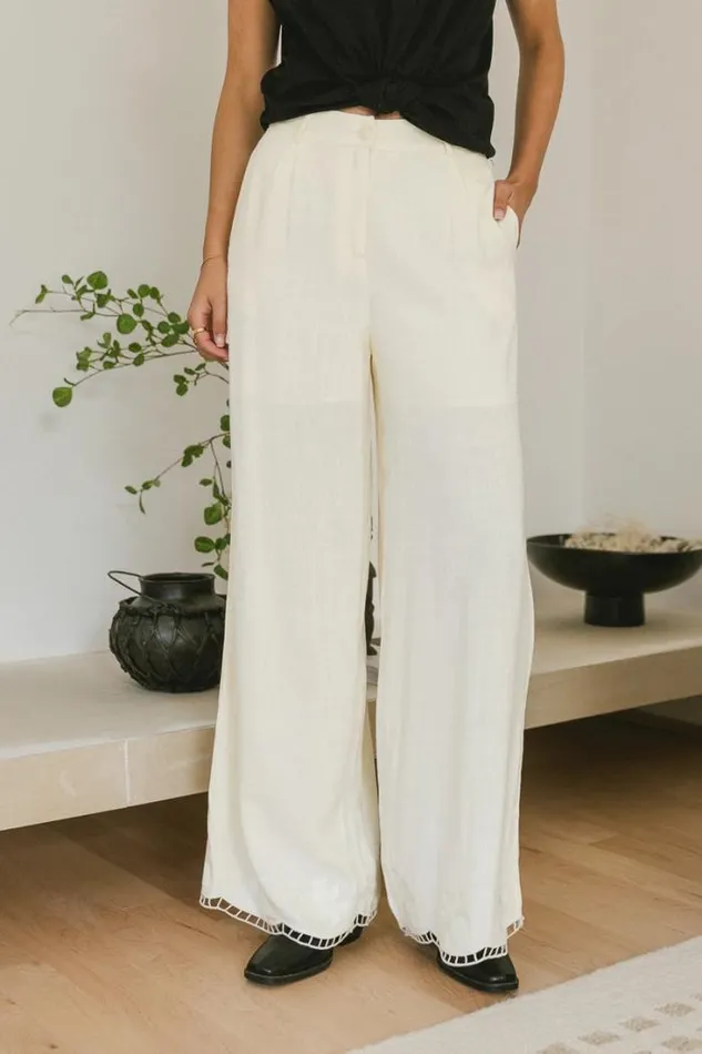 Bohme Sets Katniss Embroidered Pants In Cream Cream 8211 Women