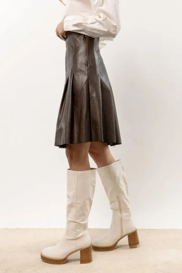 Bohme Skirts Adrian Midi Skirt 8211 FINAL SALE Brown 8211 Women
