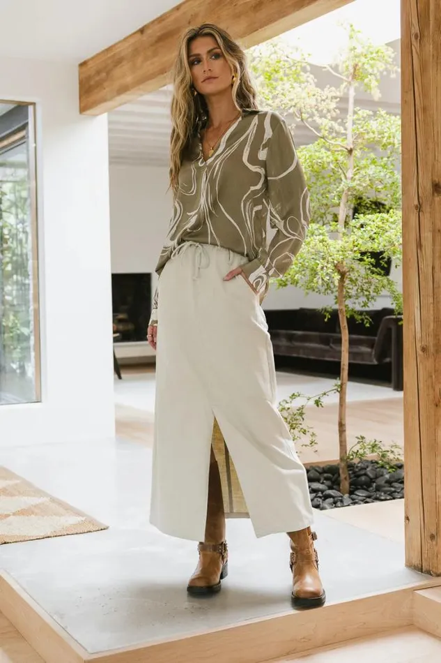 Bohme Skirts Blake Skirt In Taupe Taupe 8211 Women Bohme Skirts Blake Skirt In Taupe Taupe 8211 Women