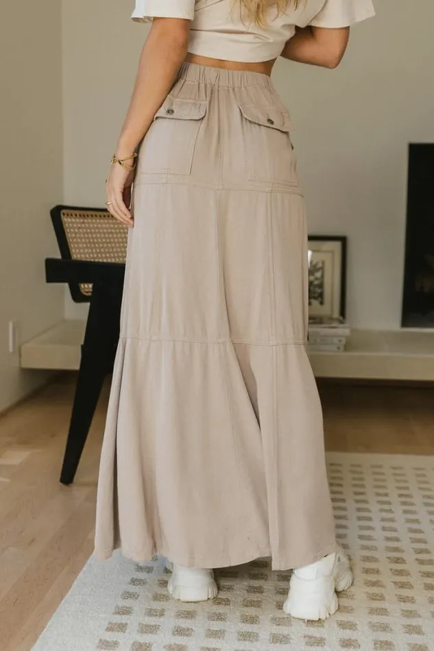 Bohme Skirts Hadlee Utility Maxi Skirt In Beige 8211 FINAL SALE Beige 8211 Women Bohme Skirts Hadlee Utility Maxi Skirt In Beige 8211 FINAL SALE Beige 8211 Women