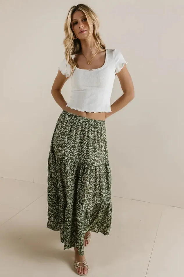 Bohme Skirts Krystal Ditsy Floral Skirt Olive 8211 Women Bohme Skirts Krystal Ditsy Floral Skirt Olive 8211 Women