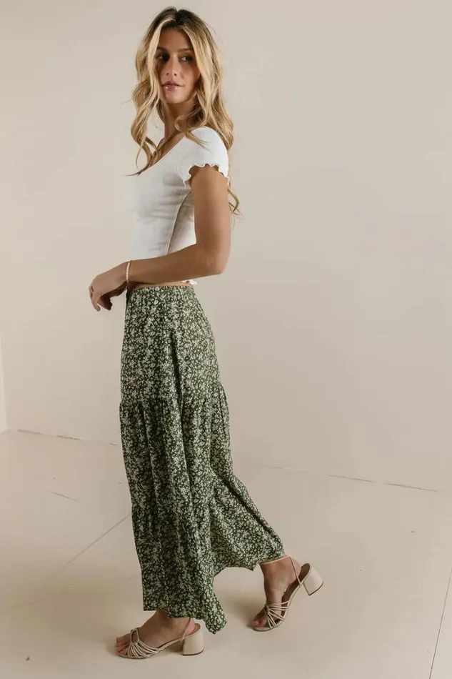 Bohme Skirts Krystal Ditsy Floral Skirt Olive 8211 Women Bohme Skirts Krystal Ditsy Floral Skirt Olive 8211 Women