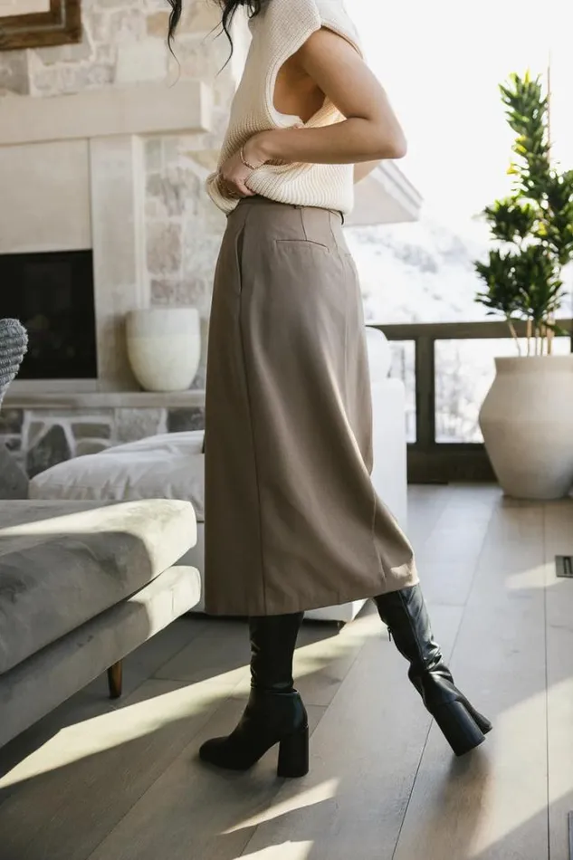 Bohme Skirts Selena Skirt Mocha 8211 Women Bohme Skirts Selena Skirt Mocha 8211 Women
