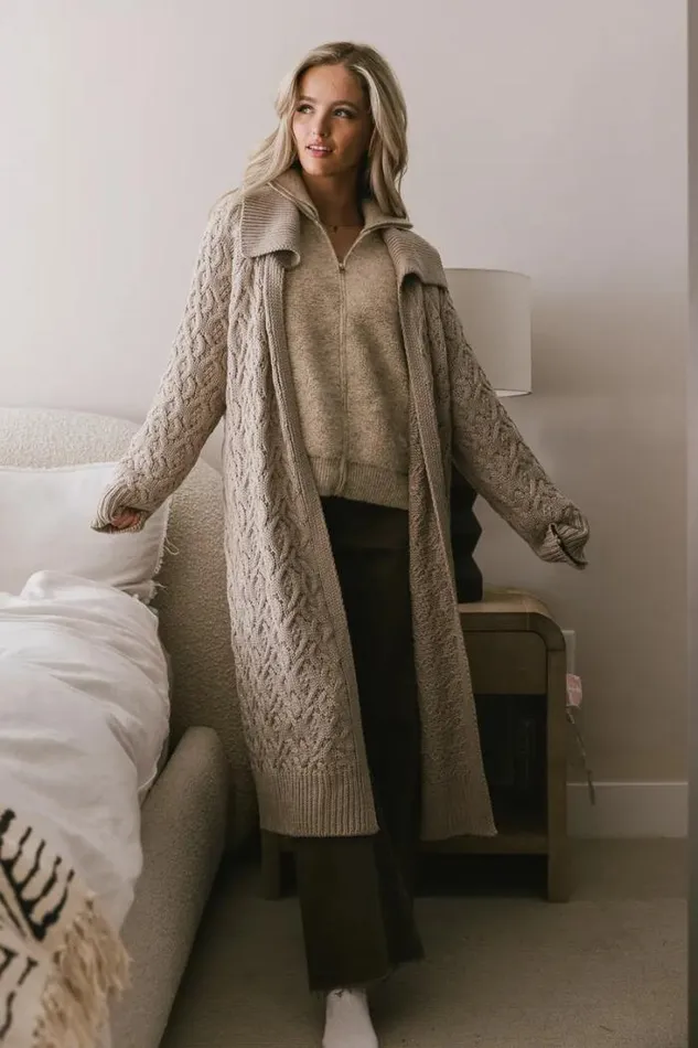Bohme Sweaters Arabella Long Cardigan 8211 FINAL SALE Oatmeal 8211 Women Bohme Sweaters Arabella Long Cardigan 8211 FINAL SALE Oatmeal 8211 Women