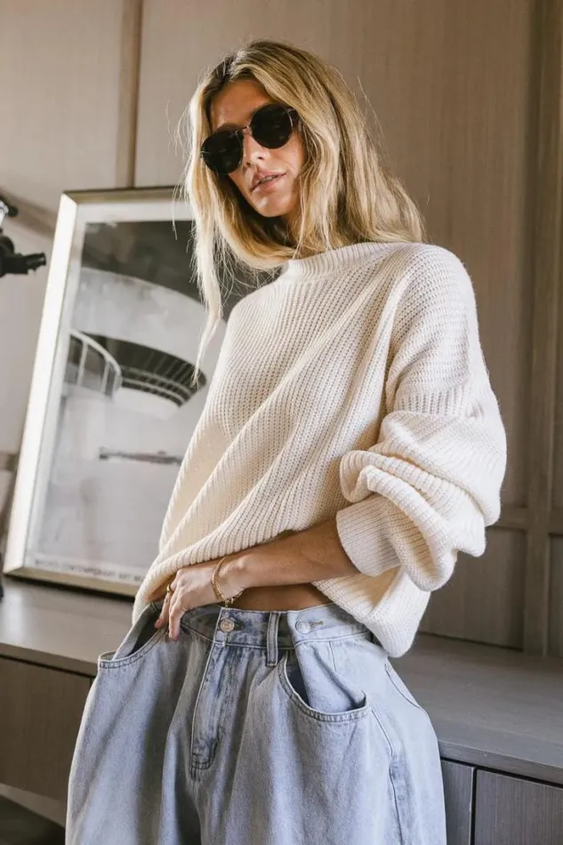 Bohme Sweaters Eden Knit Sweater In Cream 8211 FINAL SALE Cream 8211 Women Bohme Sweaters Eden Knit Sweater In Cream 8211 FINAL SALE Cream 8211 Women
