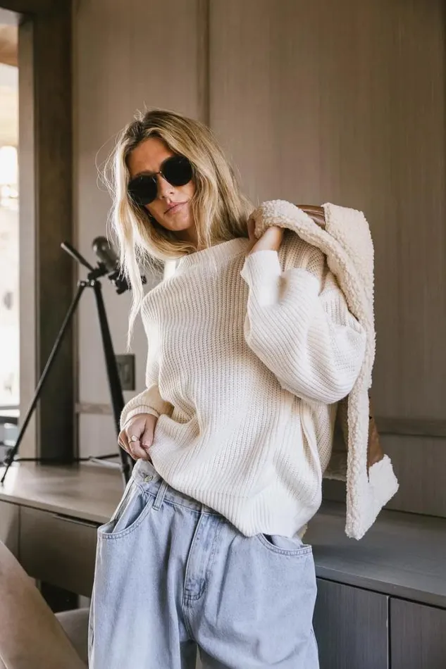 Bohme Sweaters Eden Knit Sweater In Cream 8211 FINAL SALE Cream 8211 Women Bohme Sweaters Eden Knit Sweater In Cream 8211 FINAL SALE Cream 8211 Women