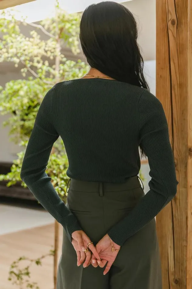 Bohme Sweaters Kali Fitted Ribbed Sweater In Teal 8211 FINAL SALE Teal 8211 Women Bohme Sweaters Kali Fitted Ribbed Sweater In Teal 8211 FINAL SALE Teal 8211 Women