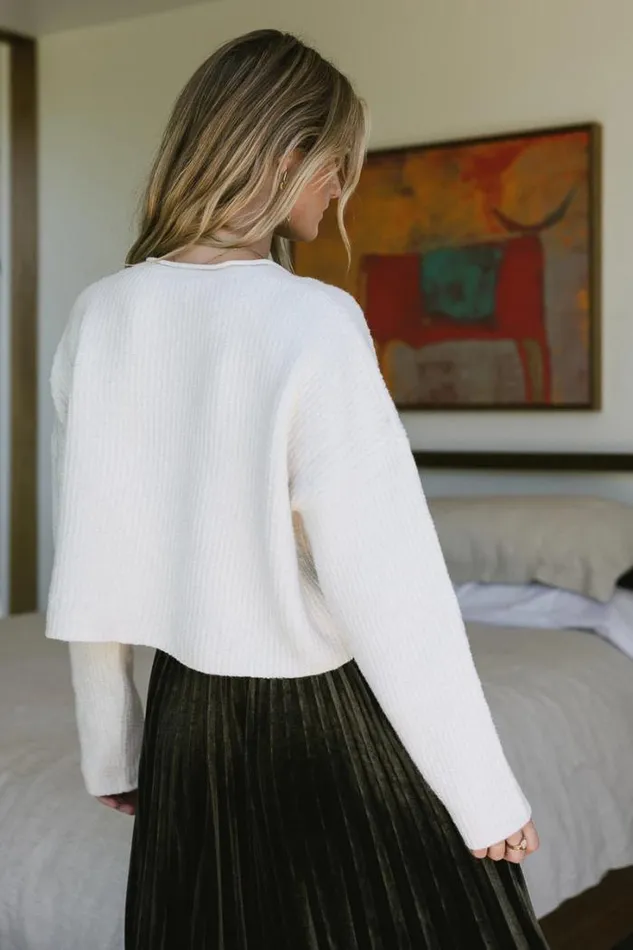 Bohme Sweaters Lyra VNeck Sweater In Cream 8211 FINAL SALE Cream 8211 Women Bohme Sweaters Lyra VNeck Sweater In Cream 8211 FINAL SALE Cream 8211 Women