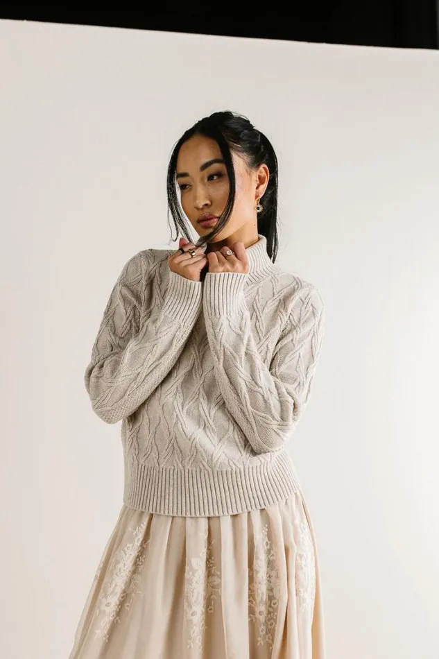 Bohme Sweaters Maeve Turtleneck Sweater In Tan Tan 8211 Women