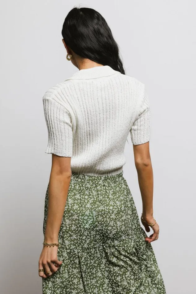Bohme Sweaters Millie Knit Sweater Top In Off White Off White 8211 Women