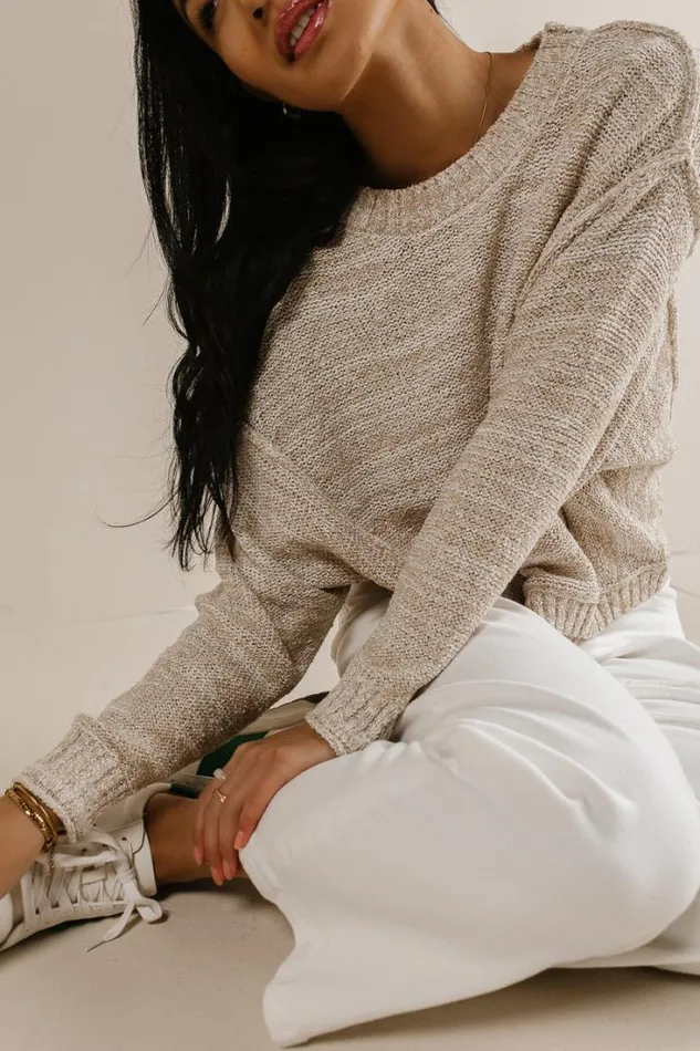 Bohme Sweaters Nicole Knit Sweater In Khaki Khaki 8211 Women