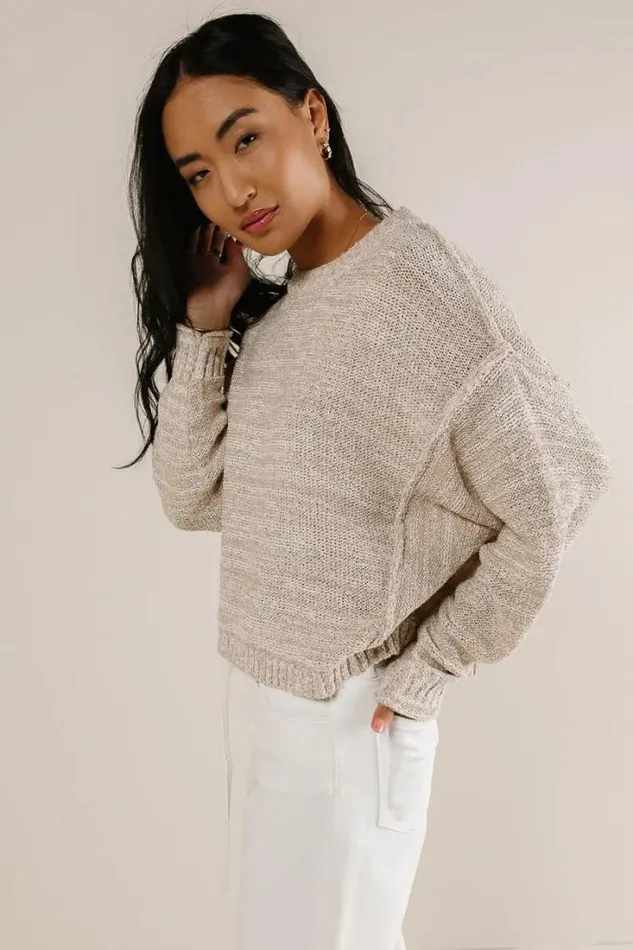 Bohme Sweaters Nicole Knit Sweater In Khaki Khaki 8211 Women