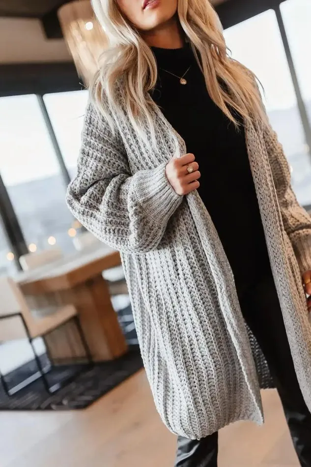 Bohme Sweaters Palmer Long Cardigan In Grey Grey 8211 Women