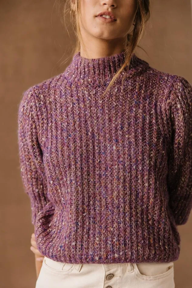 Bohme Sweaters Vero Moda Brie Short Sleeve Sweater In Purple 8211 FINAL SALE Purple 8211 Women