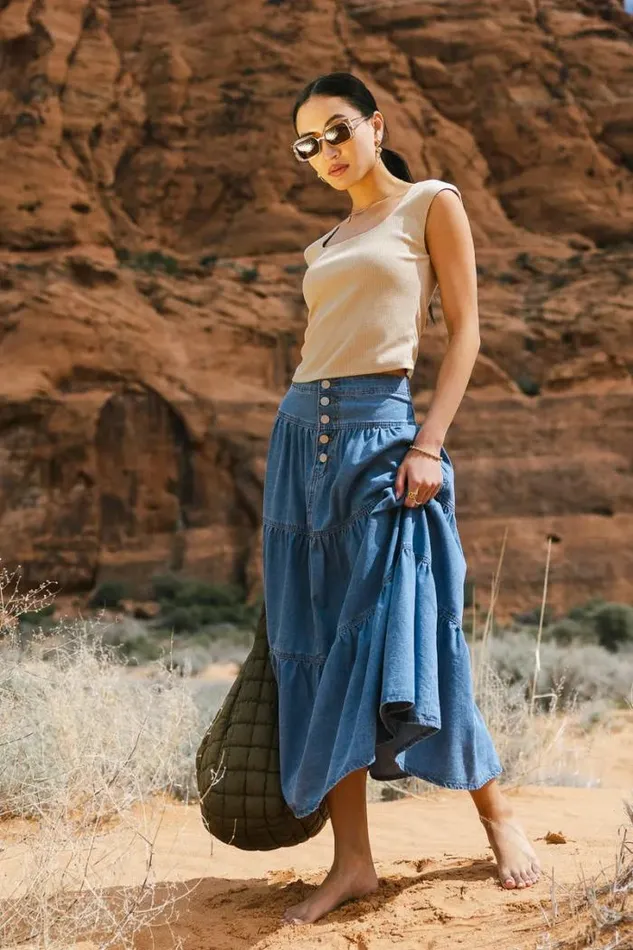 Bohme Tees and Tanks Aella Ribbed Top In Mocha Mocha 8211 Women Bohme Tees and Tanks Aella Ribbed Top In Mocha Mocha 8211 Women