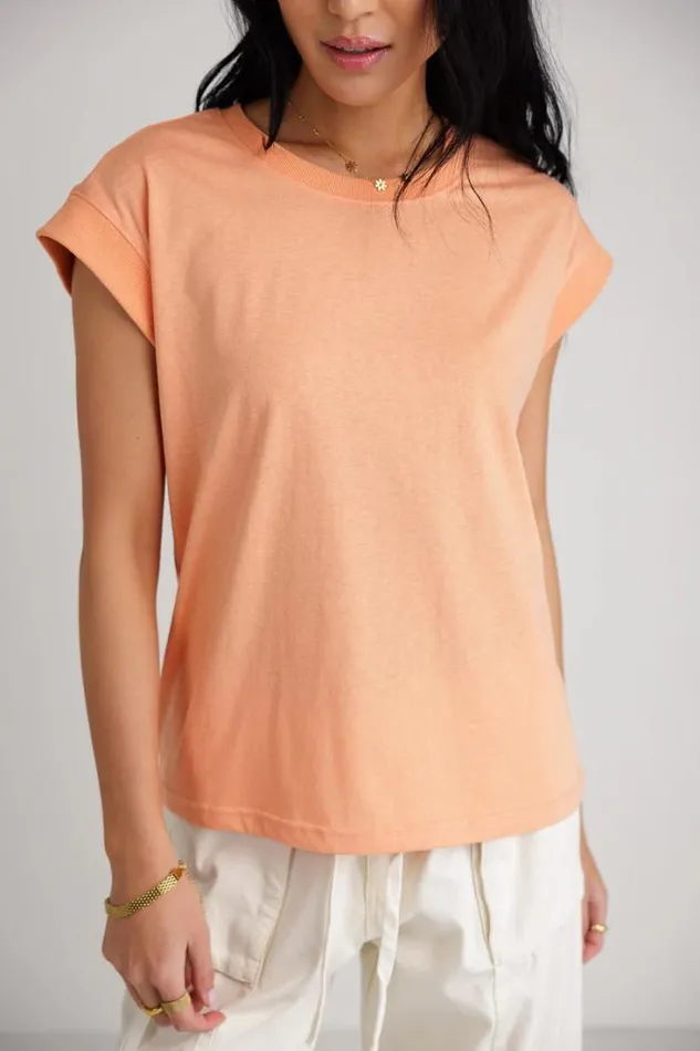 Bohme Tees and Tanks Arlo Top In Peach Peach 8211 Women Bohme Tees and Tanks Arlo Top In Peach Peach 8211 Women