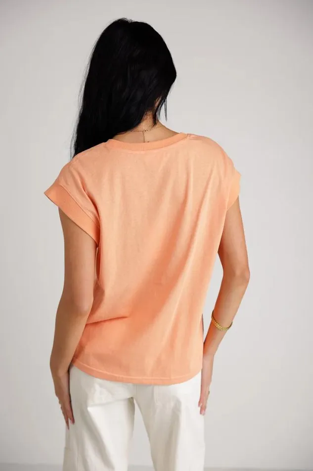 Bohme Tees and Tanks Arlo Top In Peach Peach 8211 Women Bohme Tees and Tanks Arlo Top In Peach Peach 8211 Women
