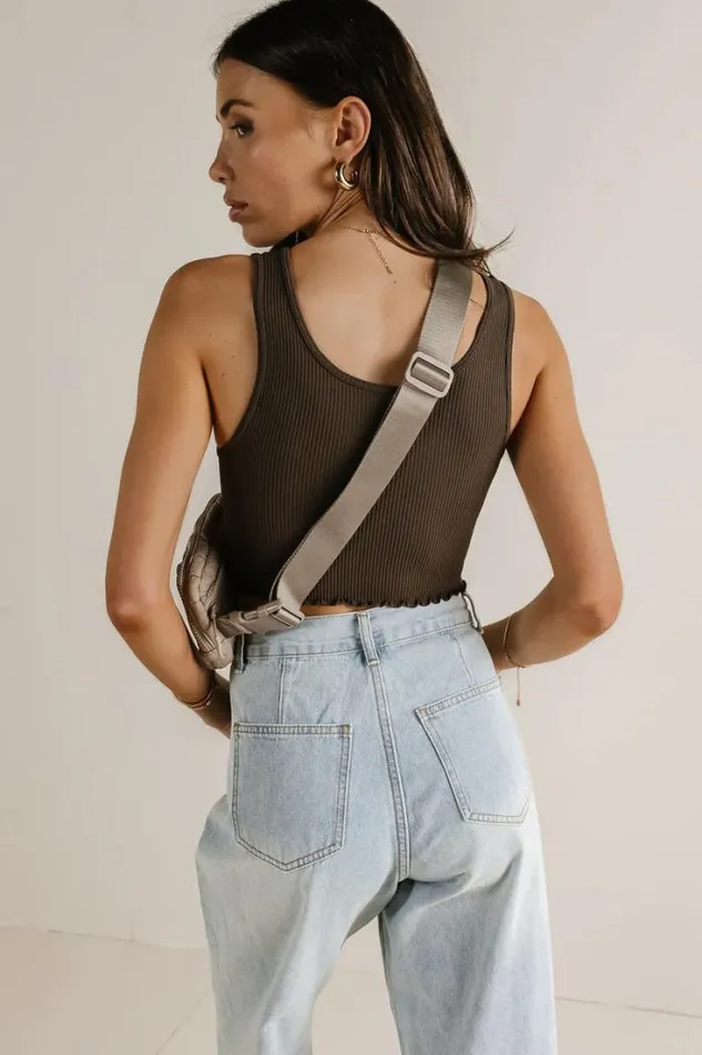 Bohme Tees and Tanks Everleigh Cropped Tank In Brown Brown 8211 Women Bohme Tees and Tanks Everleigh Cropped Tank In Brown Brown 8211 Women