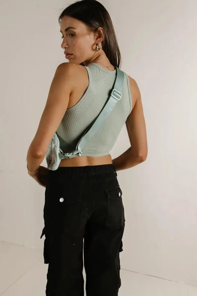 Bohme Tees and Tanks Ines Waffle Knit Tank In Sage Sage 8211 Women Bohme Tees and Tanks Ines Waffle Knit Tank In Sage Sage 8211 Women