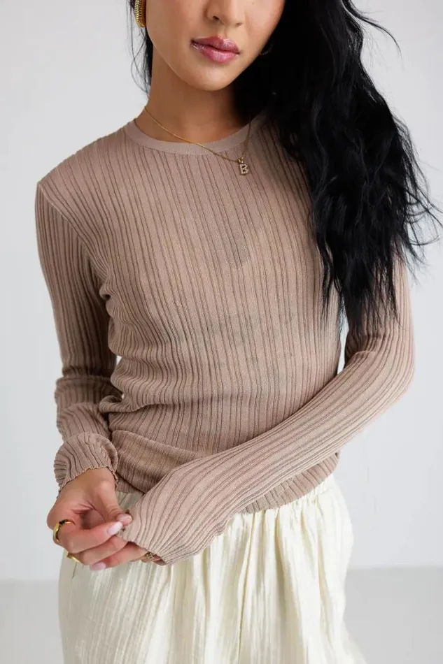Bohme Tees and Tanks Mauryn Ribbed Top In Khaki Khaki 8211 Women Bohme Tees and Tanks Mauryn Ribbed Top In Khaki Khaki 8211 Women