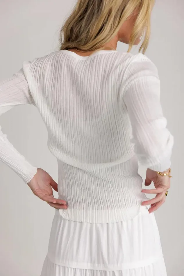 Bohme Tees and Tanks Mauryn Ribbed Top In White White 8211 Women Bohme Tees and Tanks Mauryn Ribbed Top In White White 8211 Women