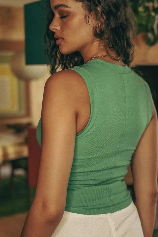Bohme Tees and Tanks Ruby Tank In Green 8211 FINAL SALE Green 8211 Women Bohme Tees and Tanks Ruby Tank In Green 8211 FINAL SALE Green 8211 Women
