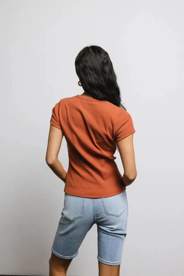 Bohme Tops Addison Ribbed Top In Clay Clay 8211 Women Bohme Tops Addison Ribbed Top In Clay Clay 8211 Women